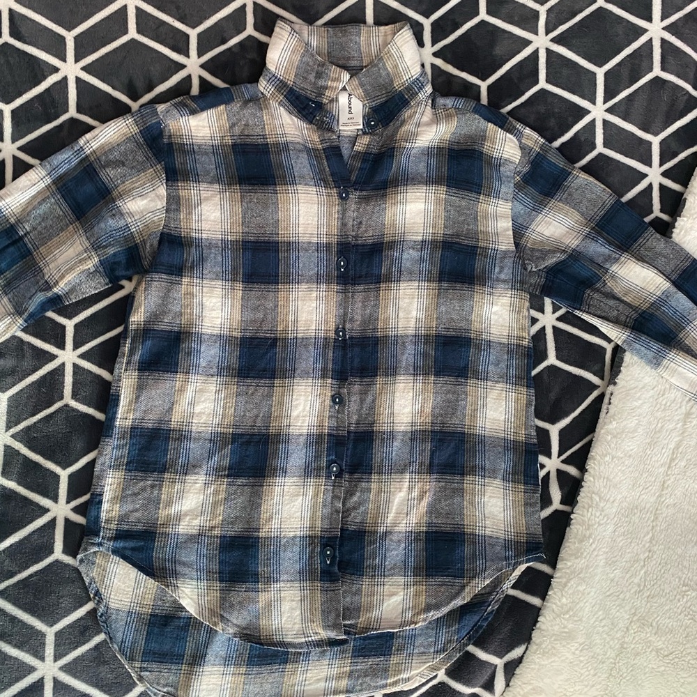 Women’s XXS Abound Blue and White Flannel